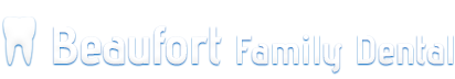 White inverted logo for Beaufort Family Dental in Comox BC